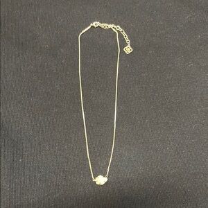 Kendra Scott Gold Necklace with White Pendant